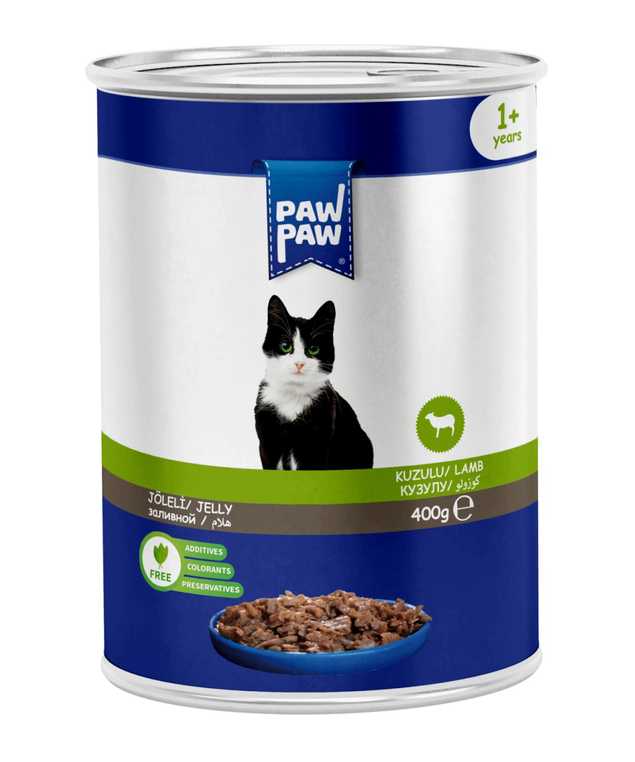 PAW PAW KUZU ETLİ GRAVY KEDİ KONSERVE 400*12