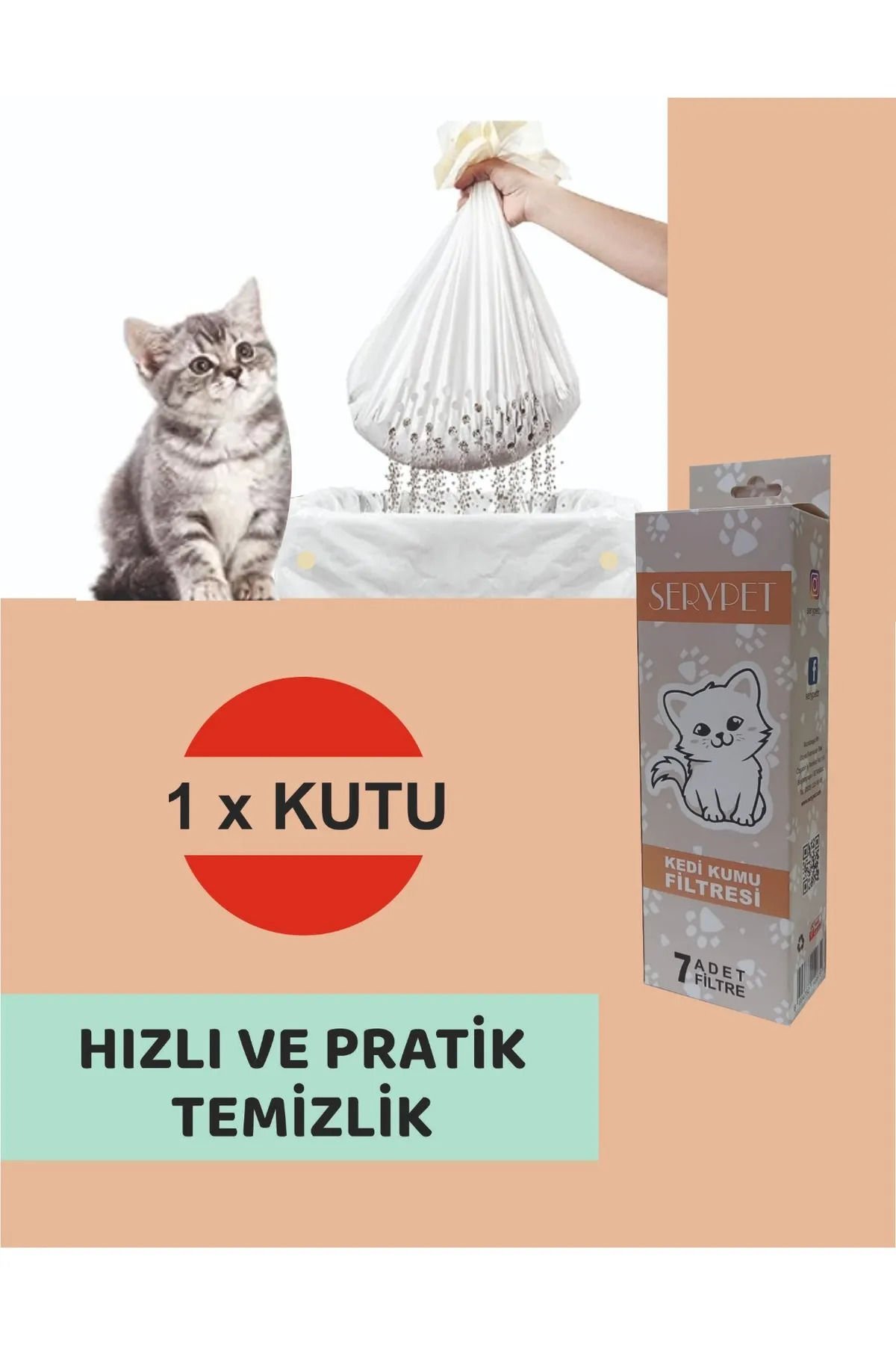 KEDİ KUMU FİLTRESİ 7 ADET