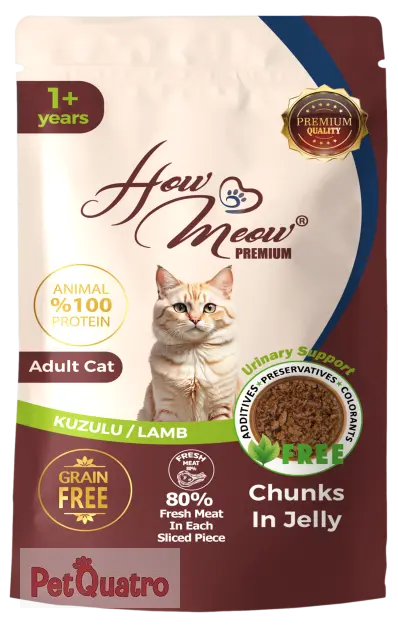 HOWMEOW YETİŞKİN KEDİ POUCH KUZULU 85GR 24'LÜ