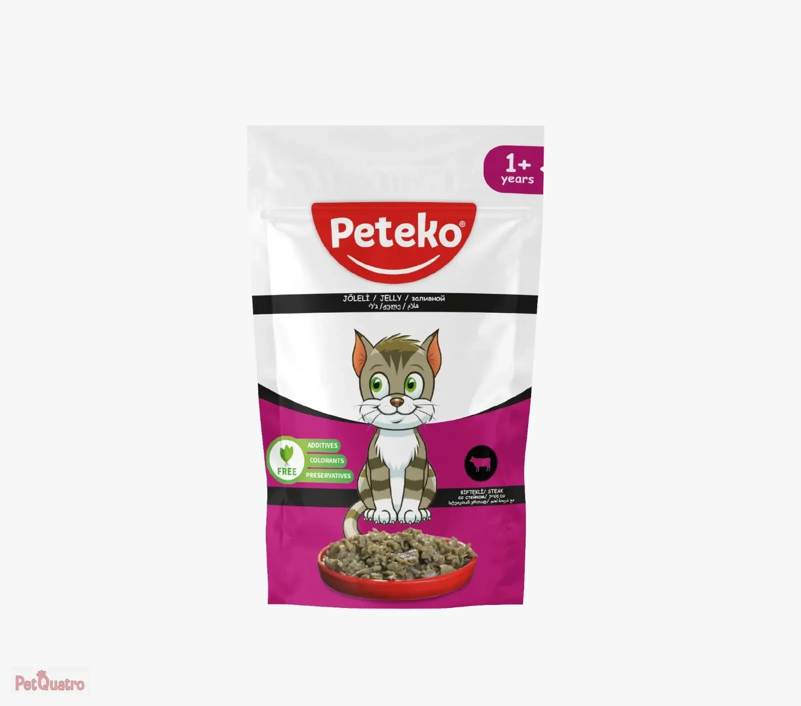 PETEKO YETİŞKİN KEDİ POUCH BİFTEKLİ 85 GR 24'LÜ