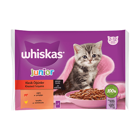 WHİSKAS POUCH YAVRU ETLİ 4'LÜ