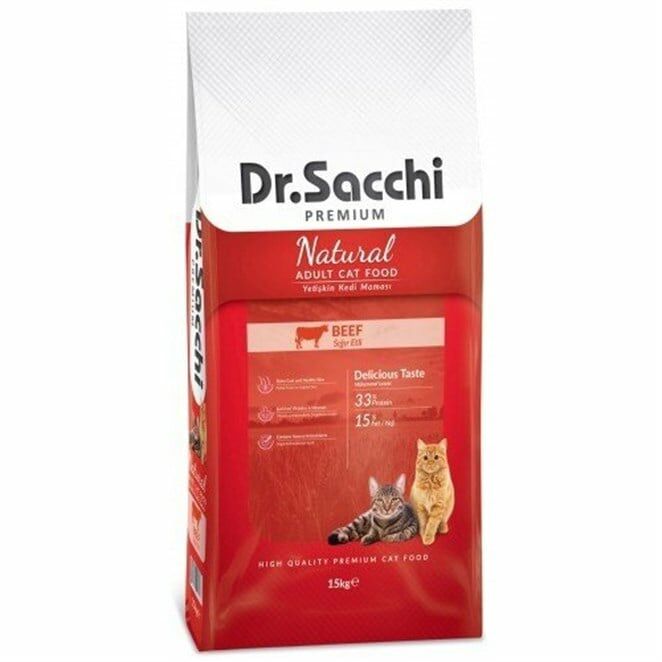 DR SACCHİ BEEF KEDİ MAMASI 15 KG