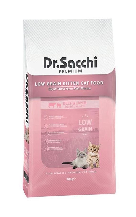 DR SACCHİ AZ TAHILLI KEDİ MAMASI YAVRU 10 KG