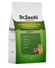 DR SACCHİ AZ TAHILLI KEDİ MAMASI KUZU ETLİ 1,5 KG