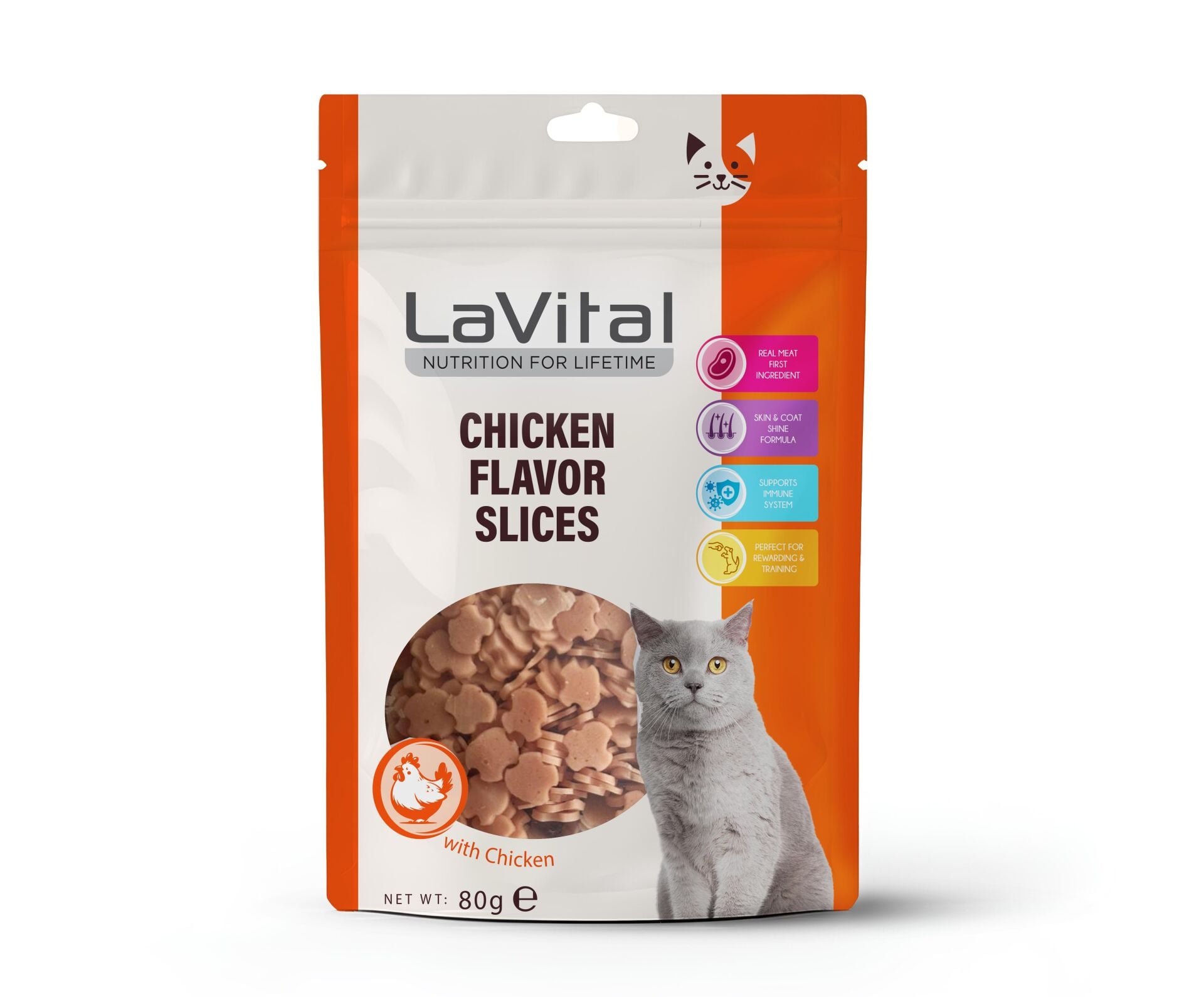 LAVİTAL KEDİ ÖDÜL MAMASI TAVUKLU 80 GR