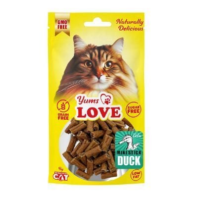 Yums Love Kedi Ödülü Mini Çubuk Ördekli 2 cm 50 gr