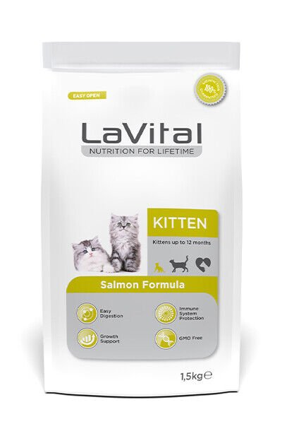 LAVİTAL SOMONLU YAVRU KEDİ MAMA 1,5 KG