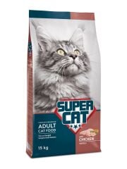 SUPER CAT TAVUKLU YETİŞKİN KEDİ MAMASI 15 KG