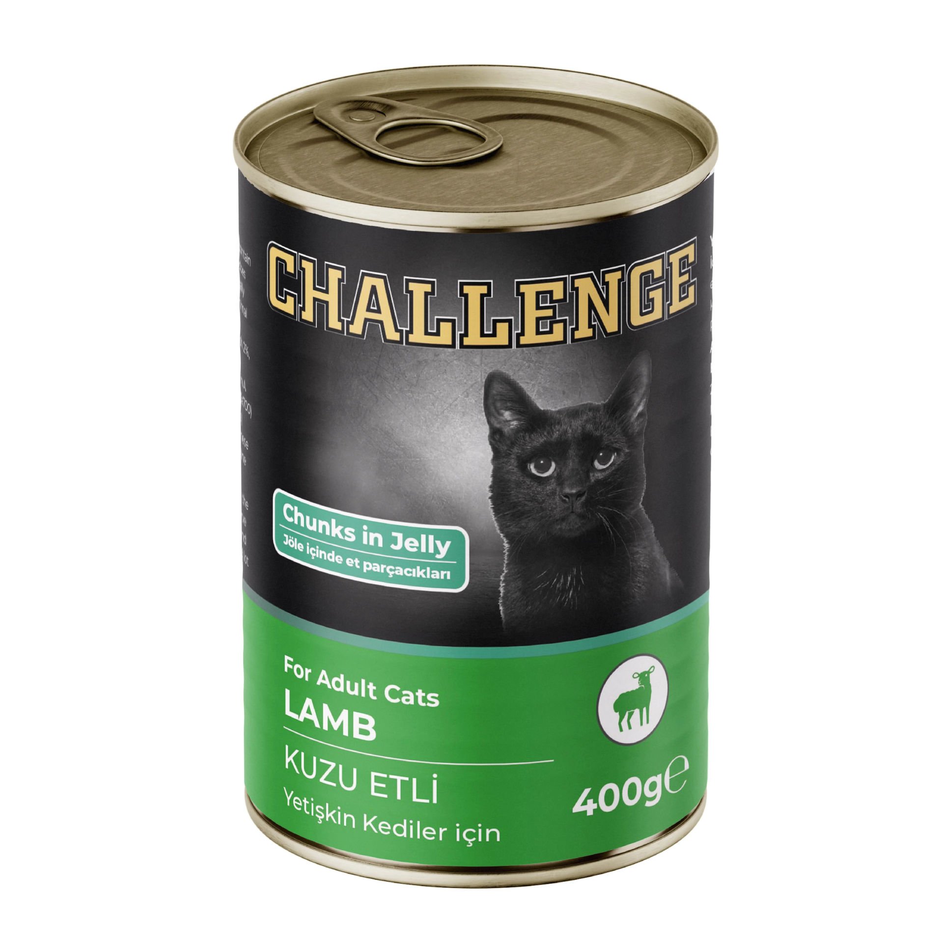 Challenge Kuzu Etli Yetişkin Kedi Konservesi 400 gr 12'Lİ