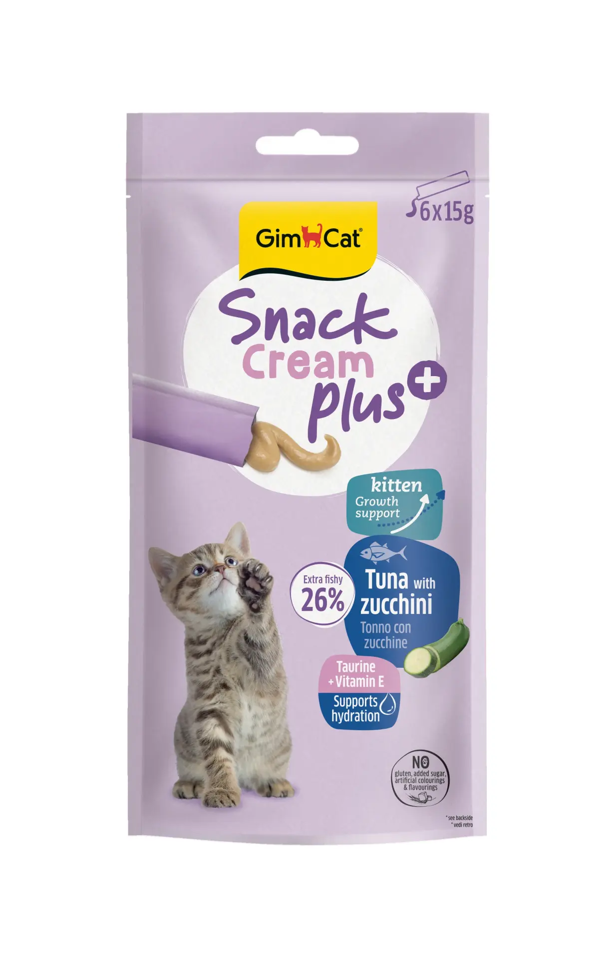 GİMCAT SNACKS CREAM PLUS KİTTEN TON&KABAK 6*15 CM