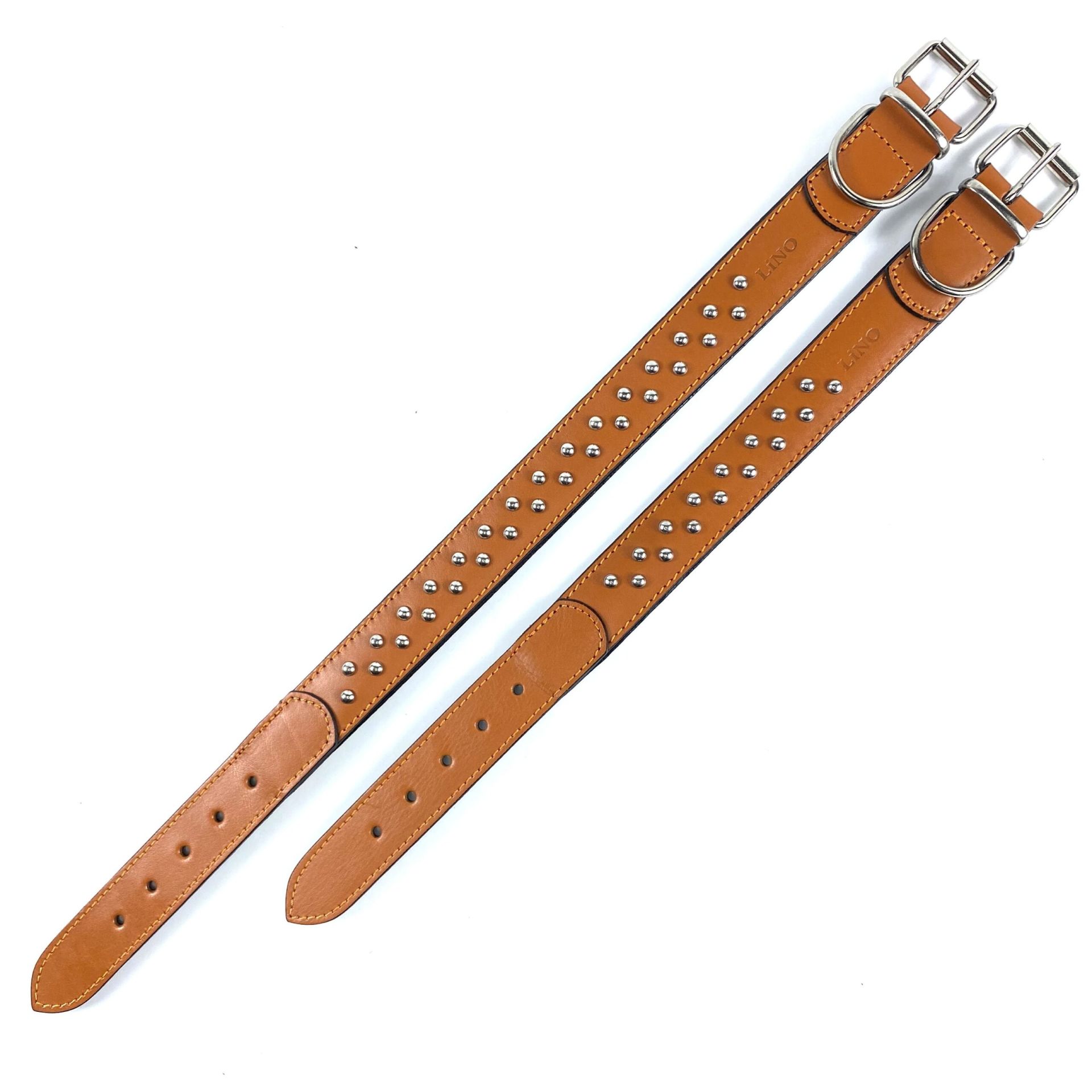 AKSESUARLI DERİ BOYUN TASMA 40*48 CM - M