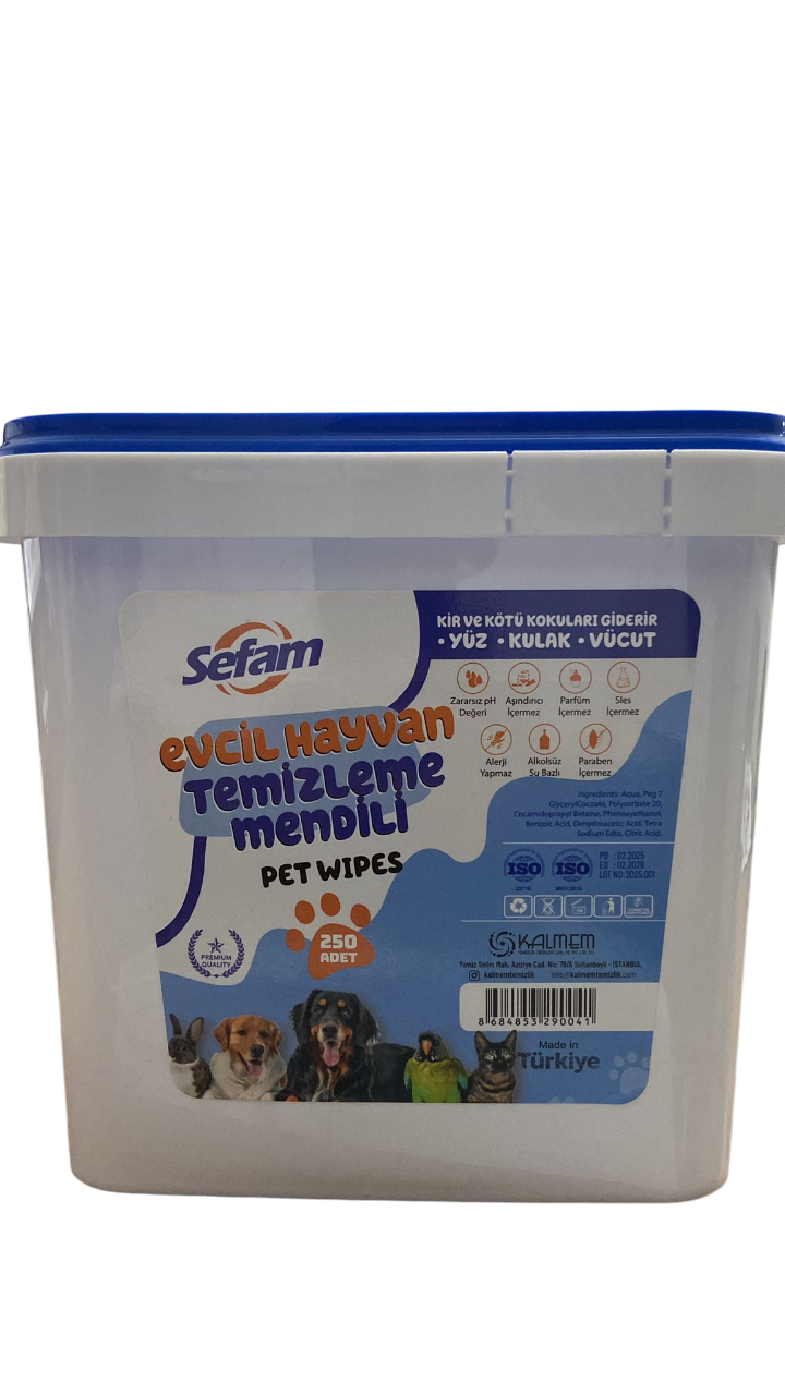 KEDİ KÖPEK ISLAK MENDİL KOVA  250 ADET