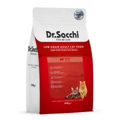 DR SACCHİ KEDİ MAMASI AZ TAHILLI SIĞIR ETLİ 1 KG