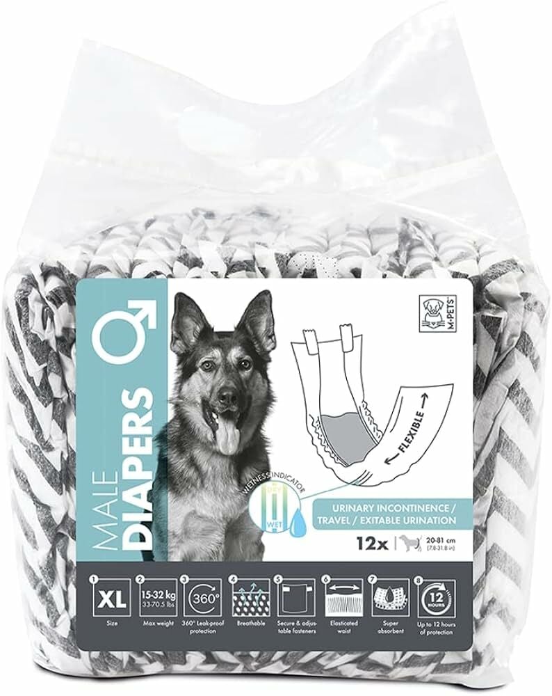 M-PETS DIAPERS KÖPEKLER İÇİN KÜLOT XLARGE 12'Lİ