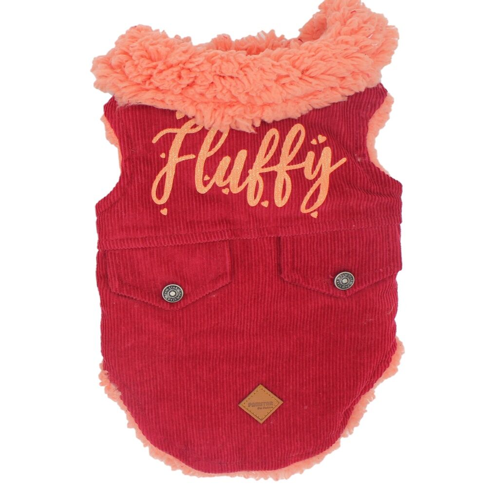 Bordo Fluffy Kadife Yelek