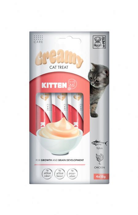 M-PETS KITTEN FONKSİYONEL CREAMY KEDİ ÖDÜLÜ 4X15GR