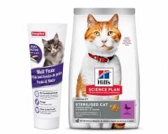 HİLL'S ÖRDEKLİ KISIR YETİŞKİN KEDİ MAMASI 1,5 KG (HEDİYELİ)