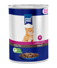 PAW PAW TAVUKLU YAVRU KEDİ KONSERVE 400*24