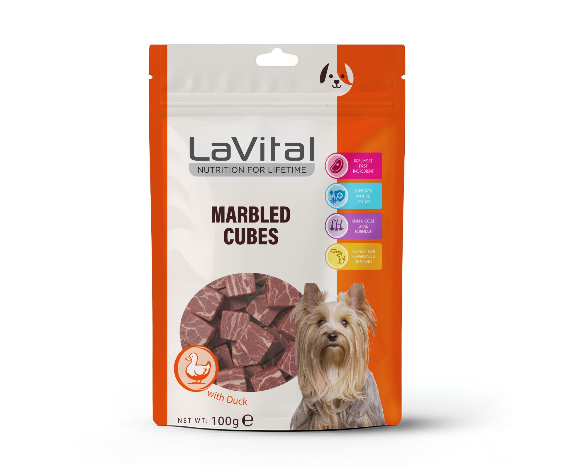 LAVİTAL KÖPEK ÖDÜL ÖRDEK ETLİ KÜP 100 G