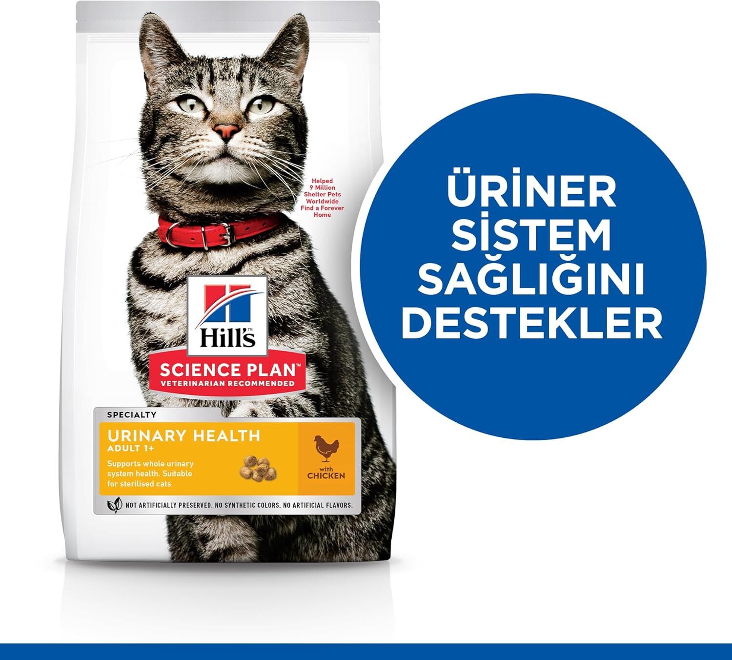 HİLL'S SP ÜRİNER SAĞLIK TAVUKLU +1 YETİŞKİN KEDİ MAMASI 1,5 KG