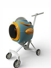 EWOX EVCİL HAYVAN ARABASI ASTRONOT FANLI MAVİ