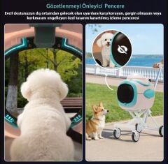 EWOX EVCİL HAYVAN ARABASI ASTRONOT FANLI PEMBE