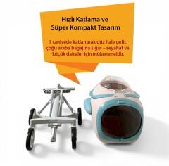 EWOX EVCİL HAYVAN ARABASI ASTRONOT FANLI PEMBE