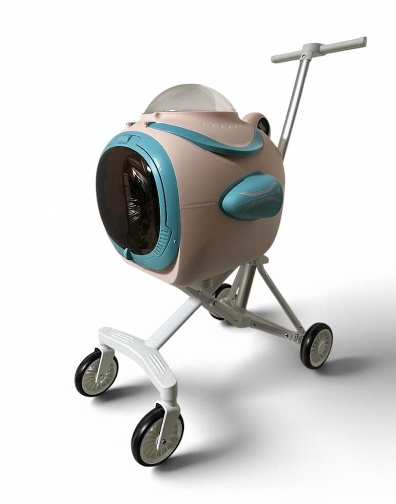 EWOX EVCİL HAYVAN ARABASI ASTRONOT FANLI PEMBE