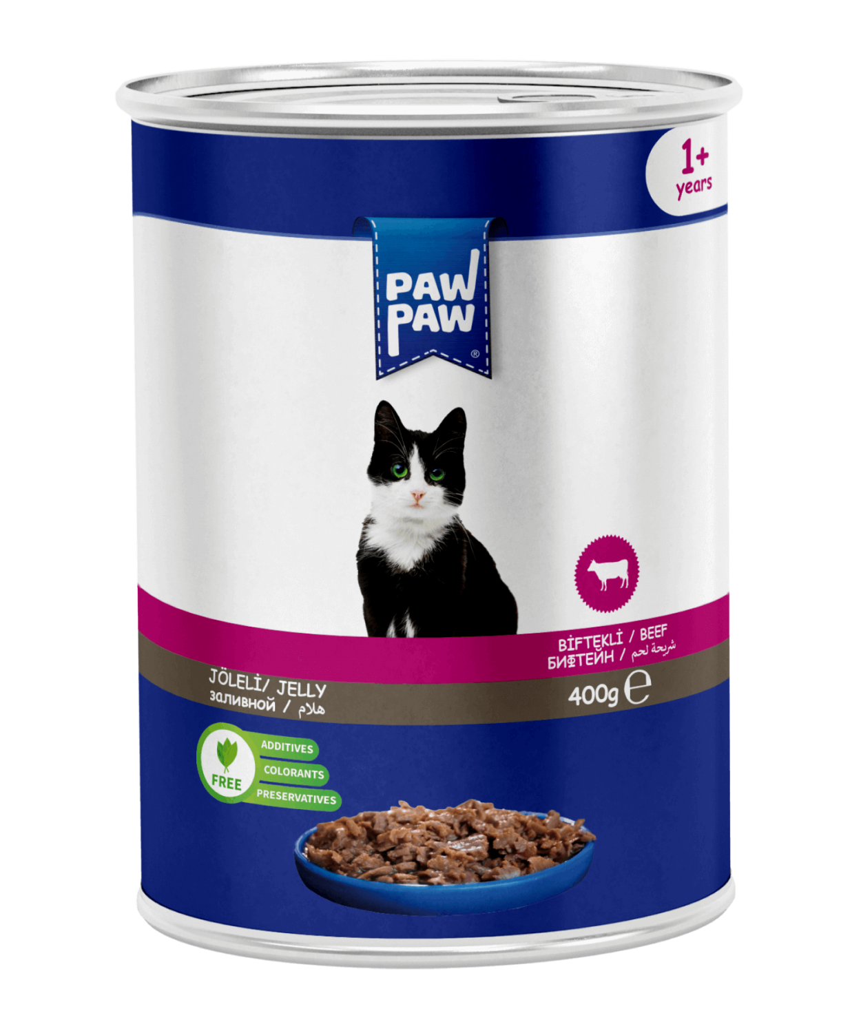 PAW PAW SIĞIR ETLİ KEDİ KONSERVE GRAVY 400*24