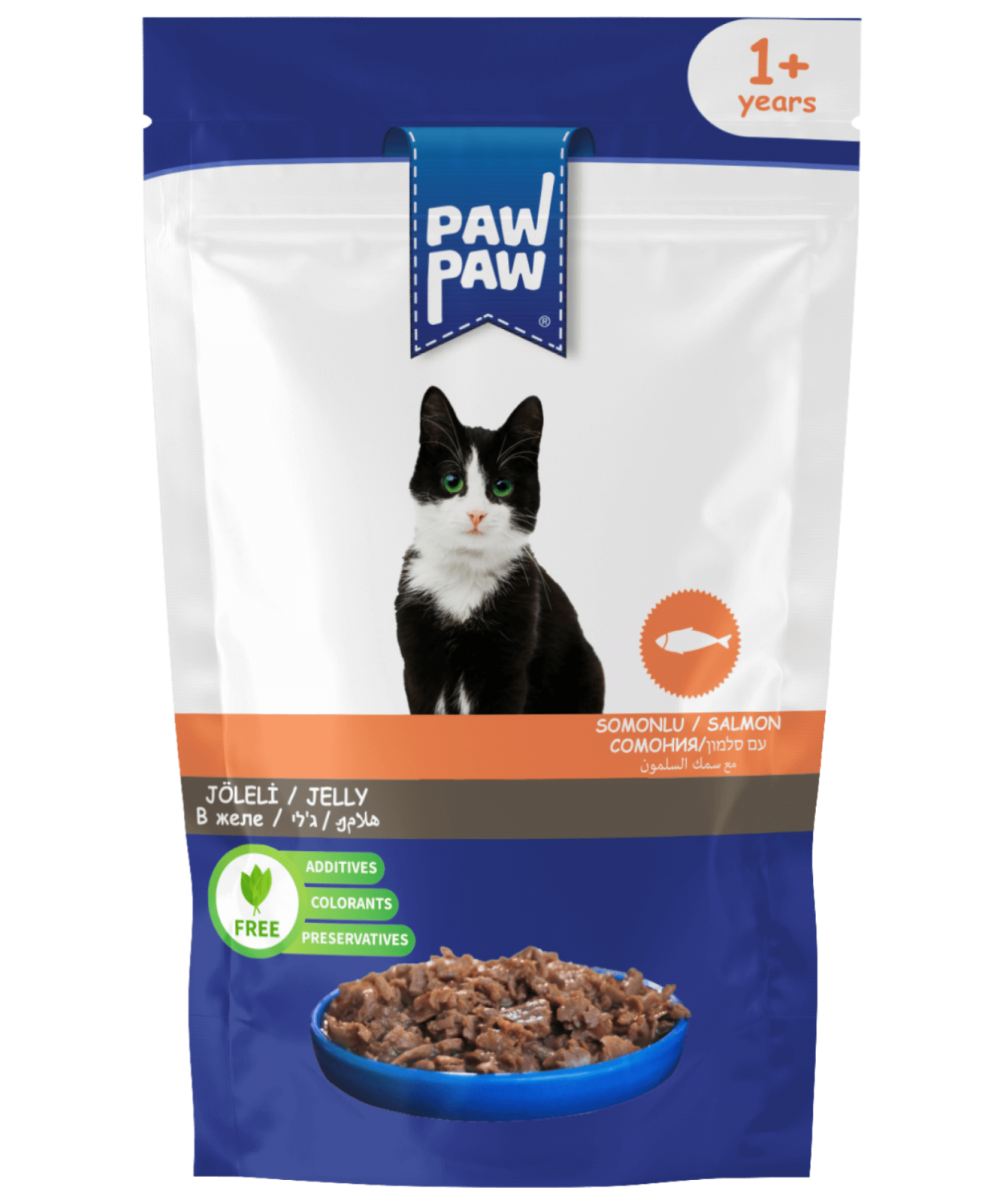 PAW PAW SOMON BALIKLI KEDİ POUCH 85*24
