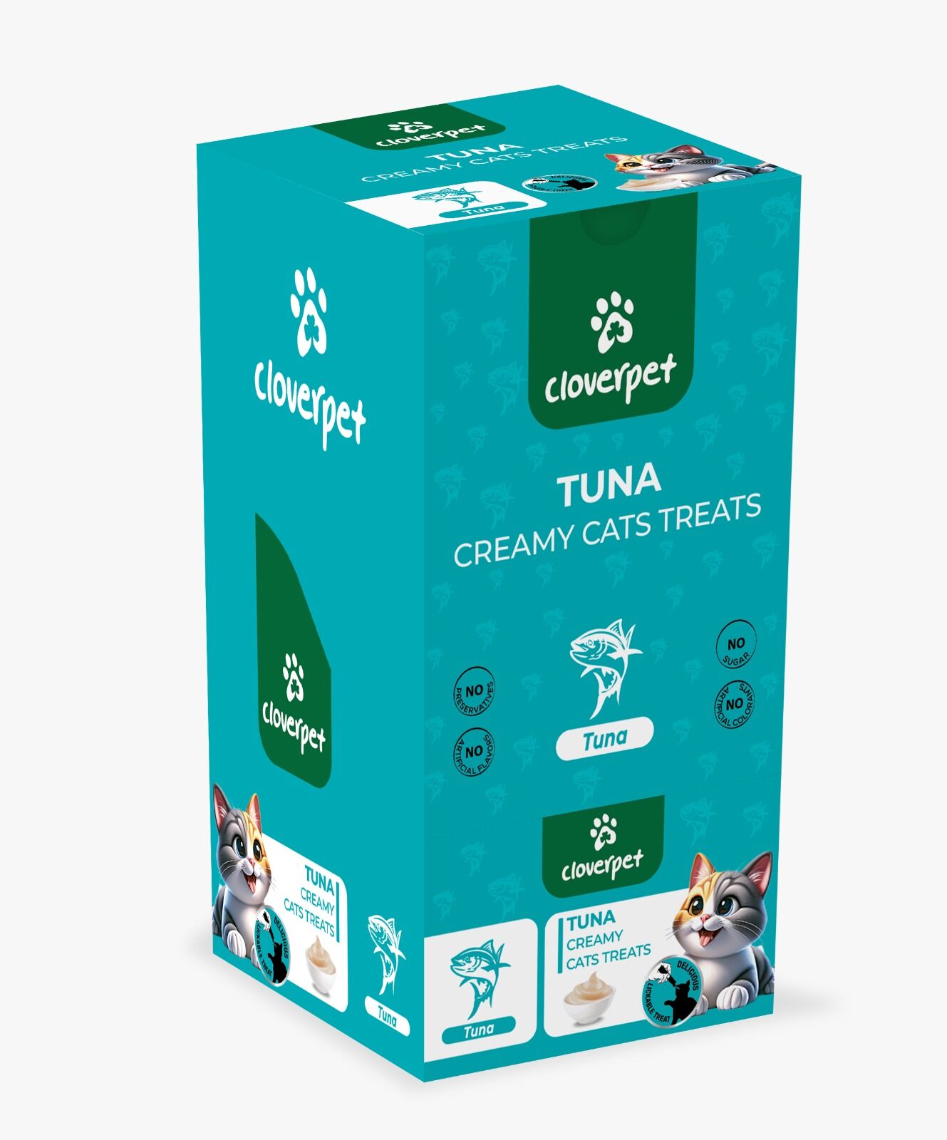 CLOVERPET TUNA CREAMY CATS 5*14 GR