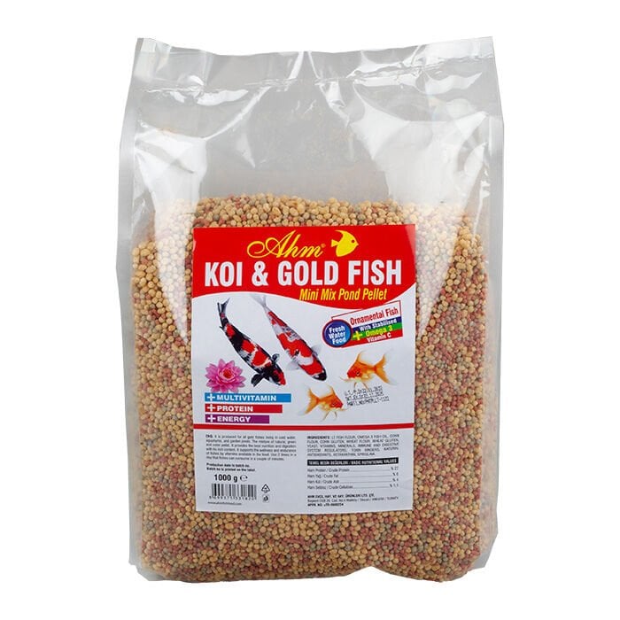 Ahm Koi Gold Fish Mini Mix Pellet 1Kg