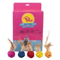 POLO SARGI TOP OYUNCAK TÜY KUYRUKLU 4 CM 36'LI