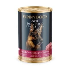 FUNNY DOGS KUZULU YETİŞKİN KÖPEK KONSERVE MAMA 400GR 12'Lİ