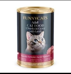 FUNNY CATS KUZULU YETİŞKİN KEDİ KONSERVE MAMA 400 GR 12'Lİ