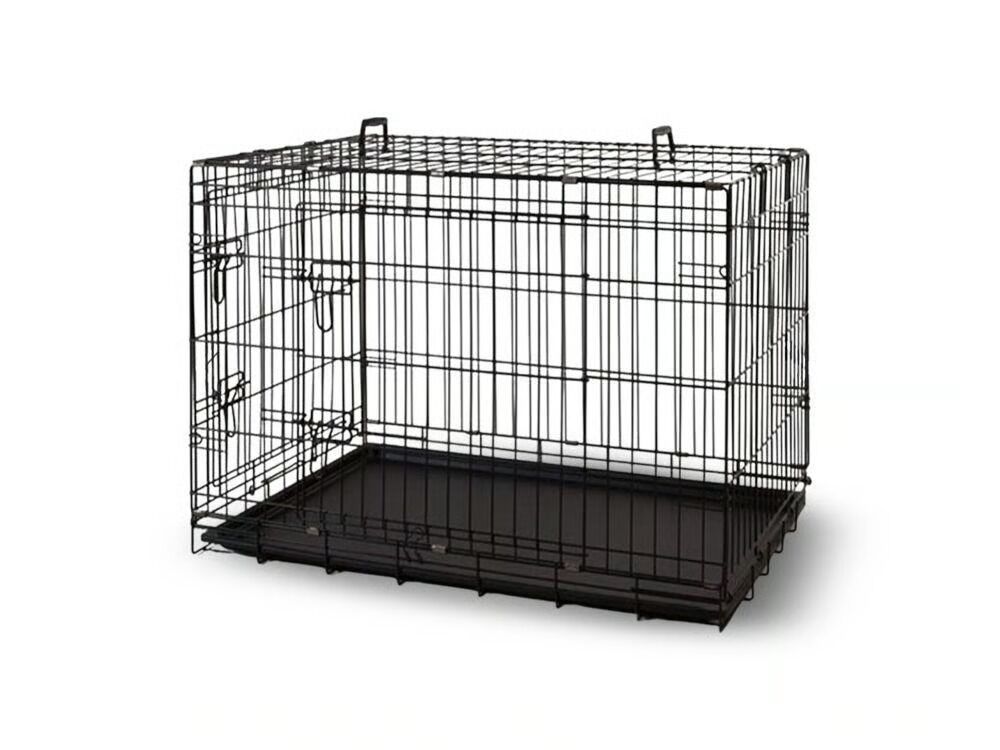DOGWORLD Metal Kedi Köpek Kafesi Siyah 106x73x81cm