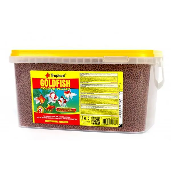 Tropical Goldfish Colour Pellet 5Lt 1.8Kg