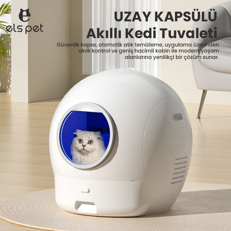 UZAY KAPSÜLÜ AKILLI KEDİ TUVALETİ