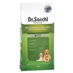 DR SACCHİ KÖPEK MAMASI AZ TAHILLI KUZU ETLİ 12 KG