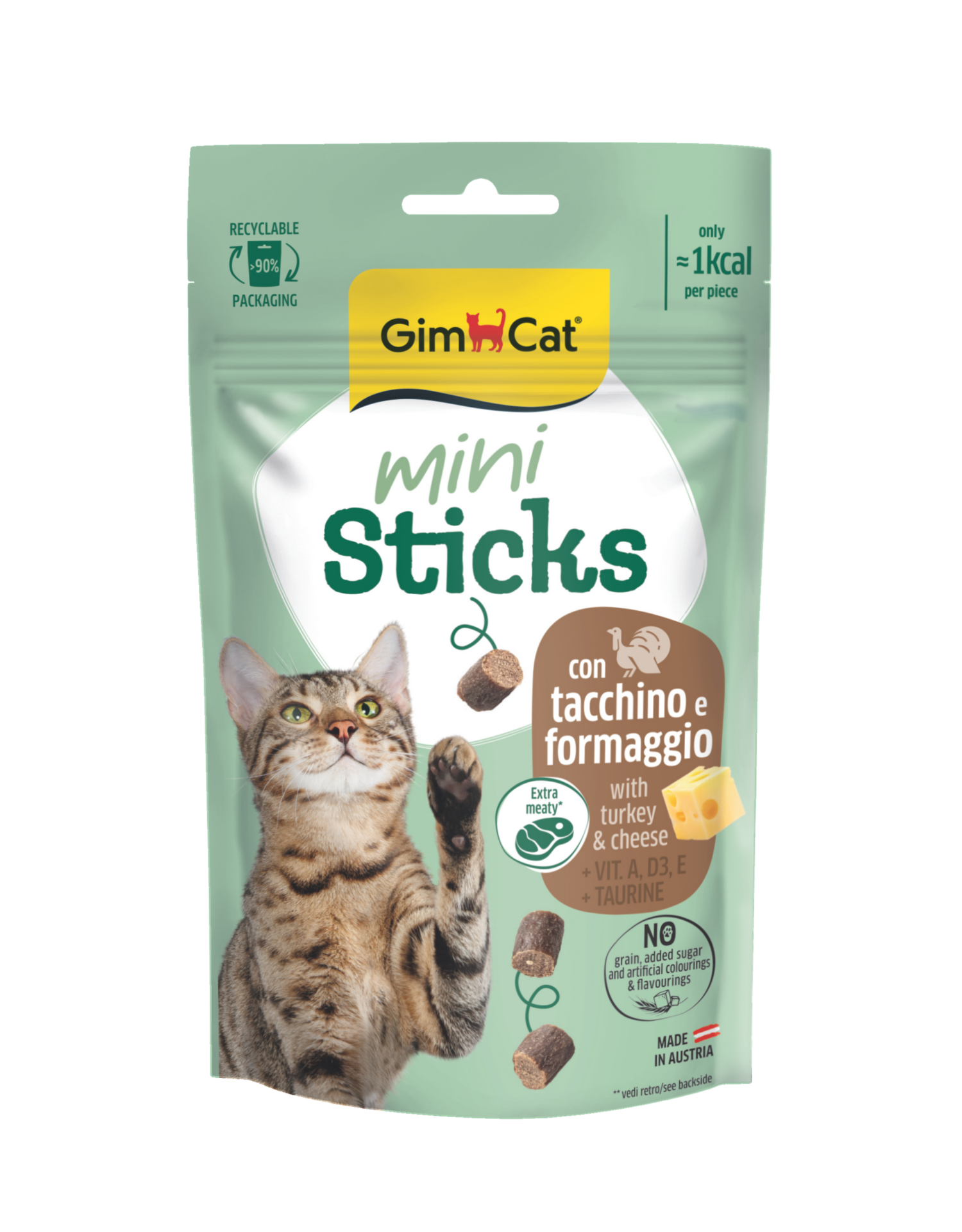 GİMCAT STICKS MİNİ HİNDİ&PEYNİR 50 GR