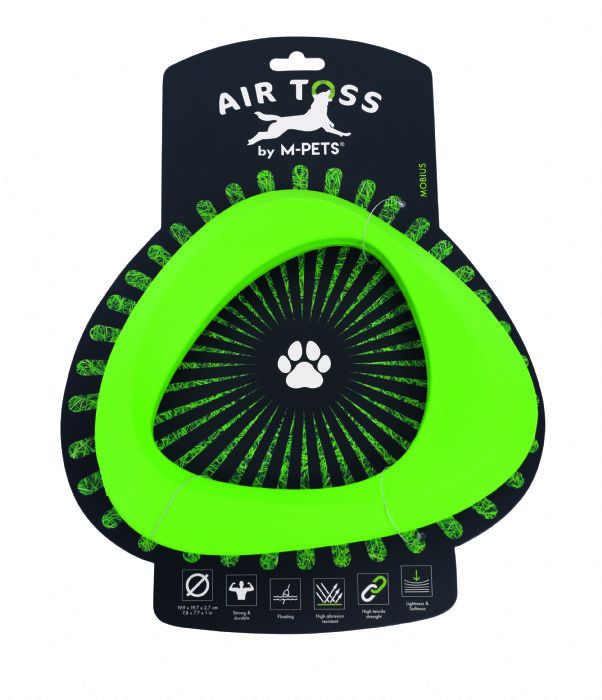 M-PETS AIR TOSS MOBİUS DAYANIKLI SUDA YÜZEN KÖPEK OYUNCAĞI GREEN