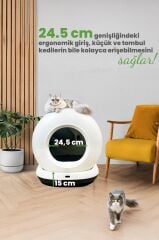 SUS AKILLI KEDİ TUVALETİ OVAL