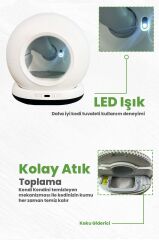 SUS AKILLI KEDİ TUVALETİ OVAL