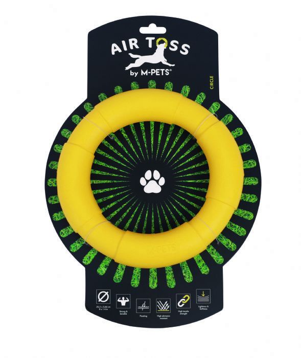 M-PETS AIR TOSS CİRCLE DAYANIKLI SUDA YÜZEN KÖPEK OYUNCAĞI YELLOW
