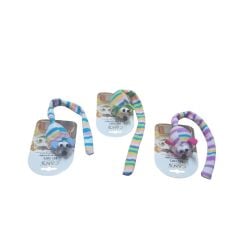 MWJ1011 Çizgili Uzun Kuyruklu Renkli Fare Oyuncak