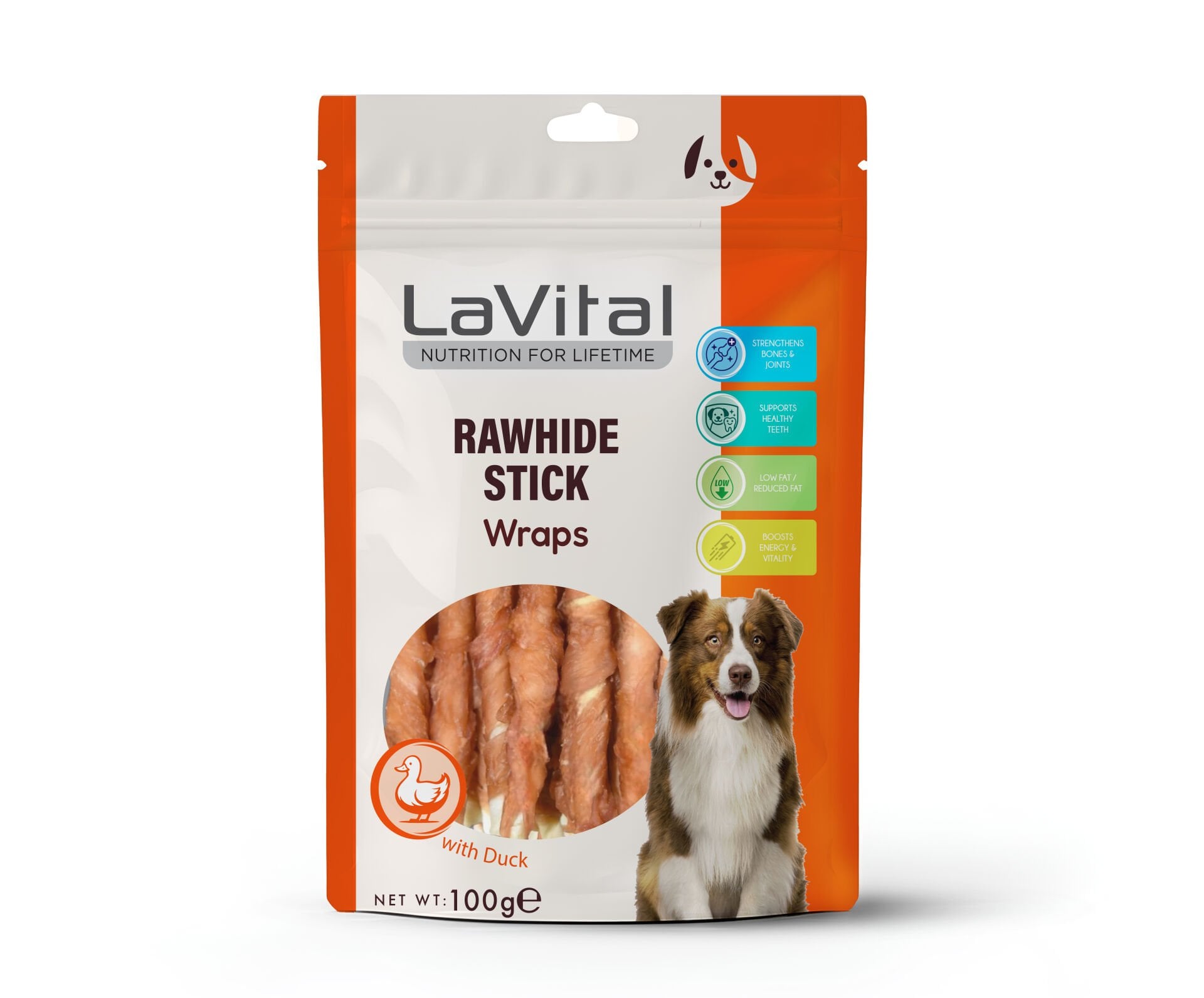 LAVİTAL KÖPEK ÖDÜL MAMASI ÖRDEK ETİ SARILI ÇUBUK 100 G