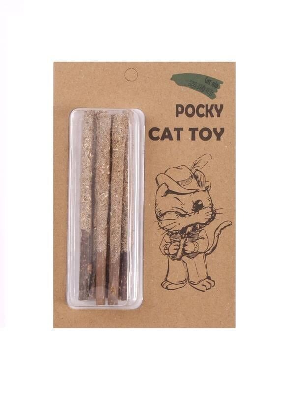 Glipet Kedi Naneli Kedi Oyun Çubuğu Ödülü 12 cm 5 Li Sarı