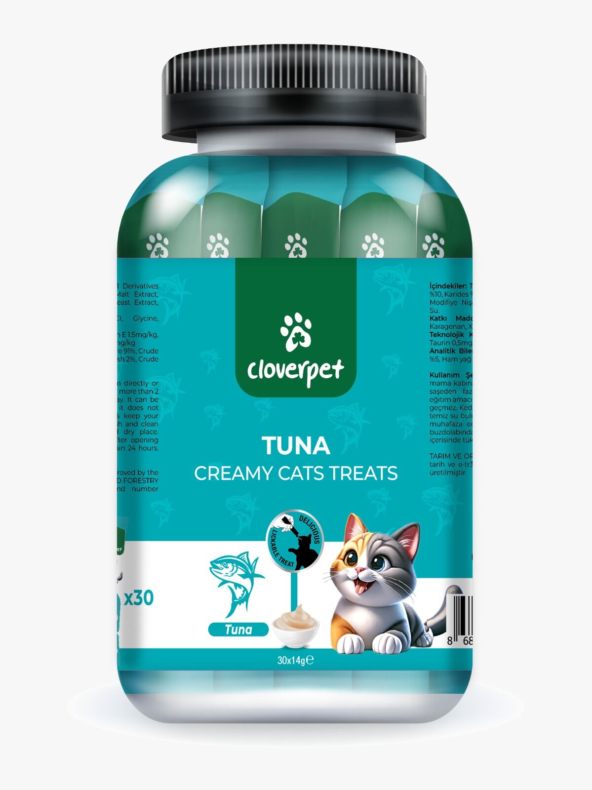 CLOVERPET TUNA CREAMY CATS 30*5 GR
