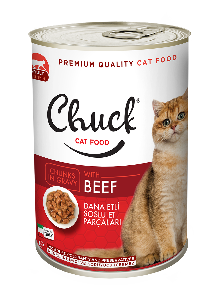 CHUCK DANA ETLİ SOSLU KEDİ KONSERVE 415 GR 24'LÜ