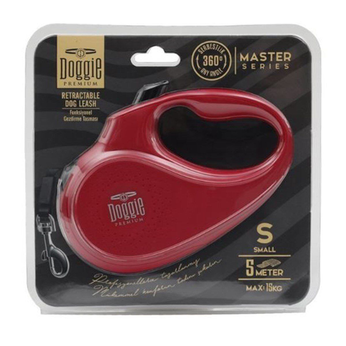 DOGGİE OTOMATİK GEZDİRME SMALL KIRMIZI 5 MT 15 KG